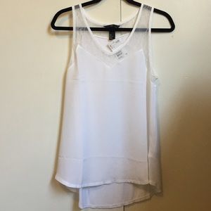 White tank top with super cute lace detail