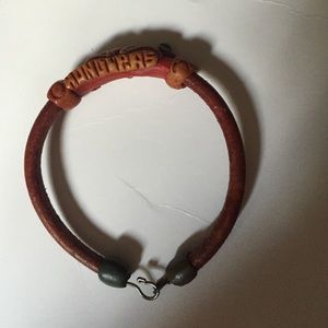 Leather lizard bracelet