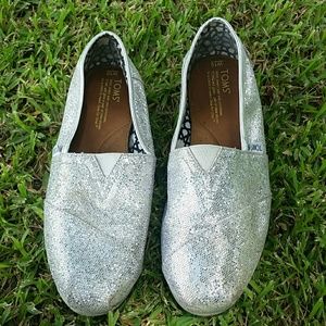 Silver glitter Toms!