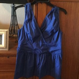 Blue blouse to show off assets