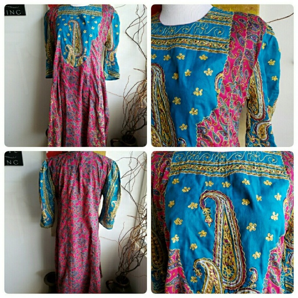Abstract African print dress