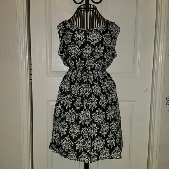 Black & White Chiffon Dress