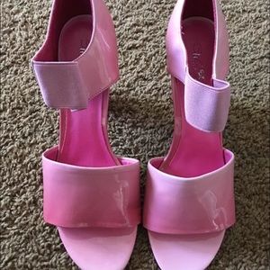 Wild rose Ombre pink Sandals Open Toe Heels Shoes