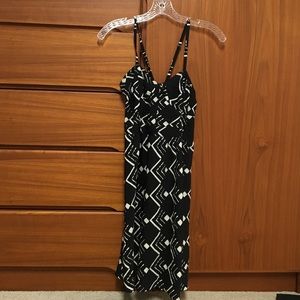 Oneill black and white print dress