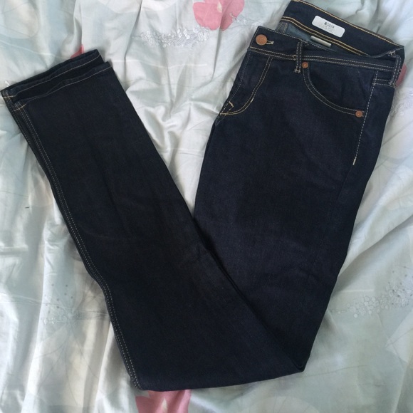 Dark wash denim jeans