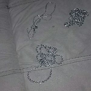 3 rope chains silver pt