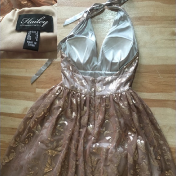 Adrianna Papell halter sequin dress - Picture 2 of 4