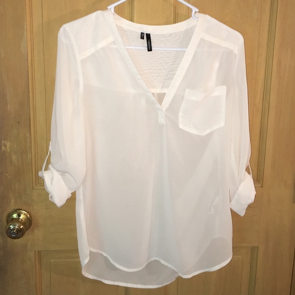 Sheer White Maurice's Blouse