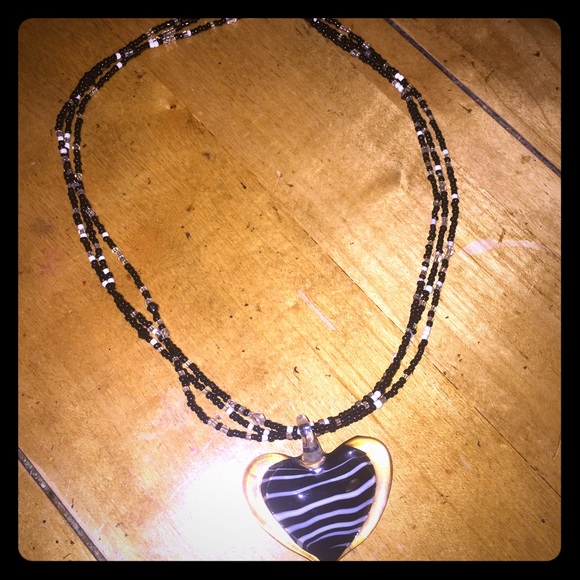 Teardrop Heart, Statement Necklace