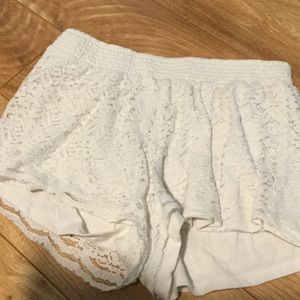 White Lace Shorts