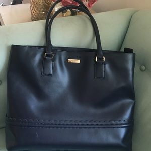 Kate spade navy bag with scalloped detail