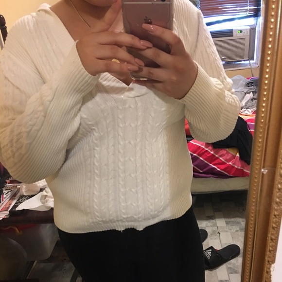 Knit Hooded Sweatshirt