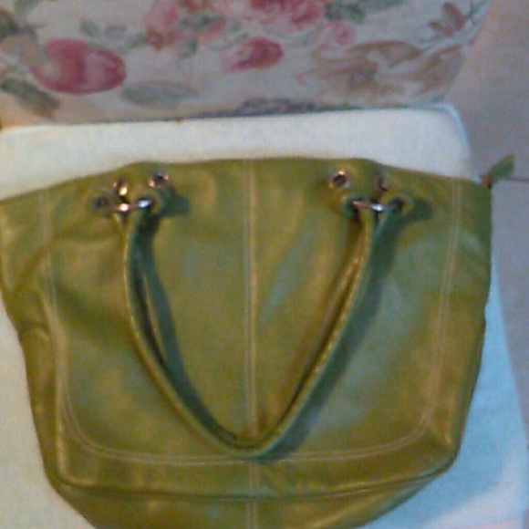 Bijou olive green leather large handbag purse - Picture 2 of 3