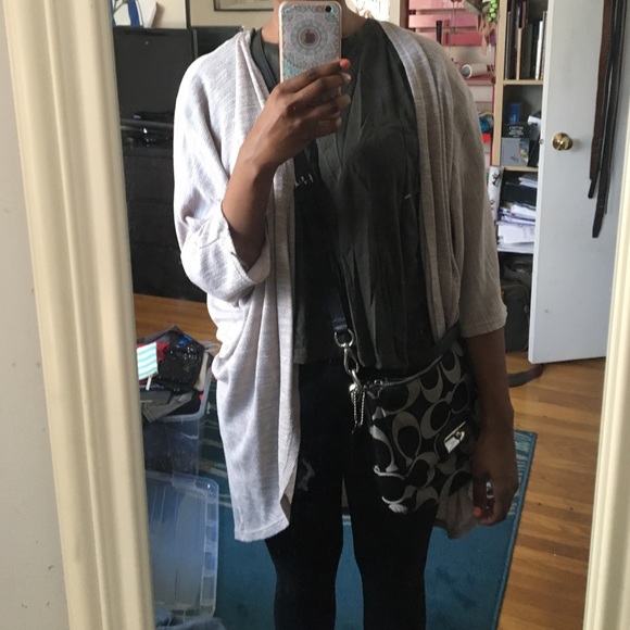 Coach Crossbody Black and Grey Purse