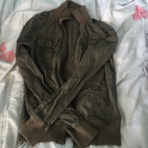 Green bomber jacket