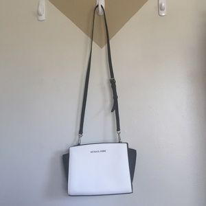 White and black crossbody