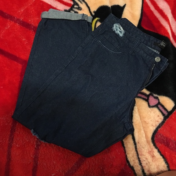 Dark Blue Boyfriend Jeans