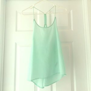 Sheer mint tank