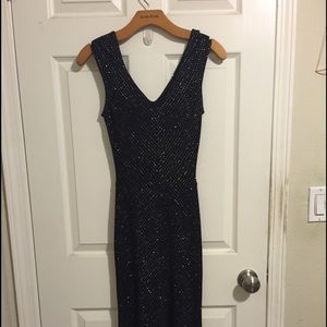 Bebe Gold and silver sequin fitted mermaid dress