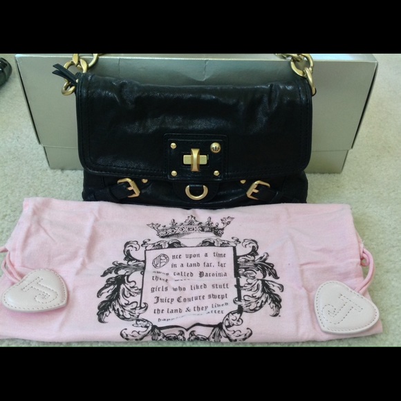 Black leather Juicy Couture handbag
