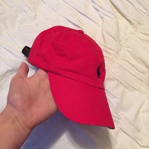 Red polo hat
