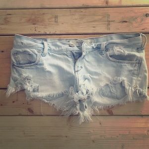 Abercrombie and Fitch destroyed denim shorts