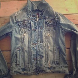 Abercrombie and Fitch destroyed denim jacket