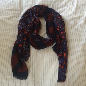 Ann Taylor Loft striped and patterned scarf