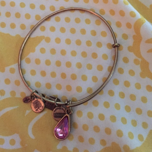 Alex and Ani pink teardrop bangle