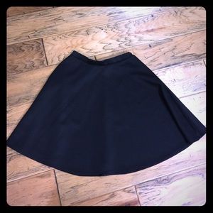 Black high-waisted skirt