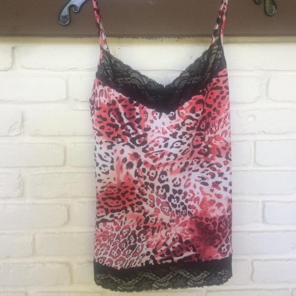 Cache leopard print cami black pink white - Picture 1 of 4