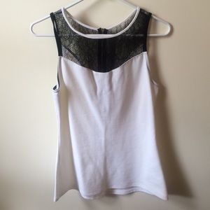 Express Black & White Lace Top
