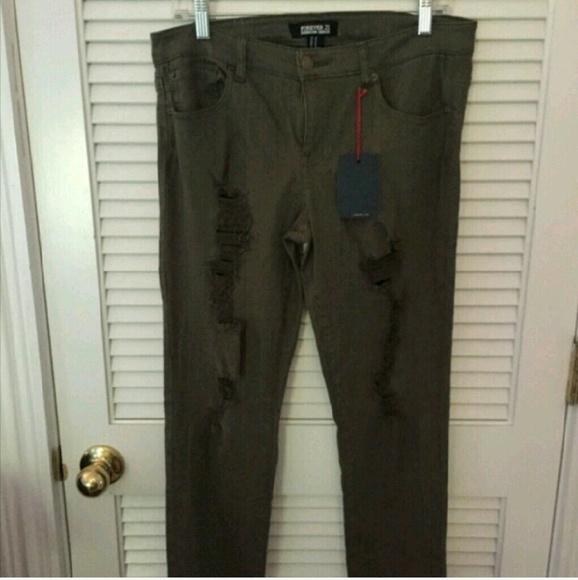 Army green jeans