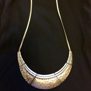 SILVER BIB NECKLACE