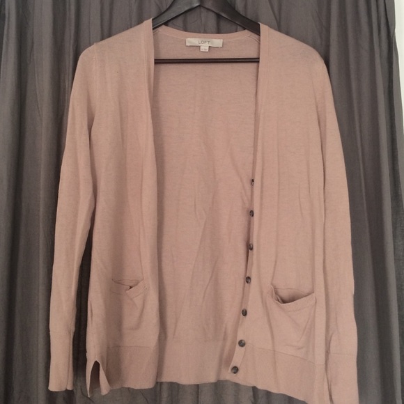 LOFT light pink boyfriend sweater.