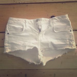 Top shop denim white shorts