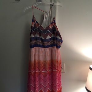 Really long old navy racer back maxi dress.