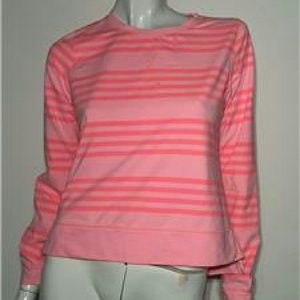 Lululemon Rash Guard Pink Stripe Womens Top Size 8