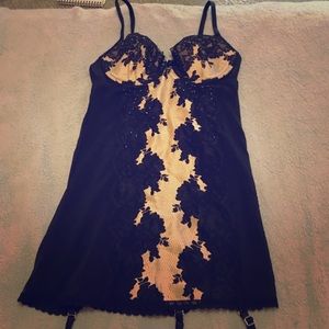 Rose Gold & Black Victoria's Secret Top, 34B
