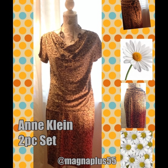 💫HP💫ANNE KLEIN Skirt & Blouse 2PC Set - Picture 2 of 4