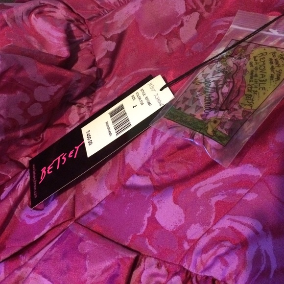 🌟Betsey Johnson Hot Pink Floral Dress - Picture 3 of 6