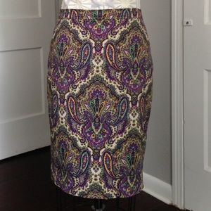No. 2 J.Crew Paisley Pencil Skirt