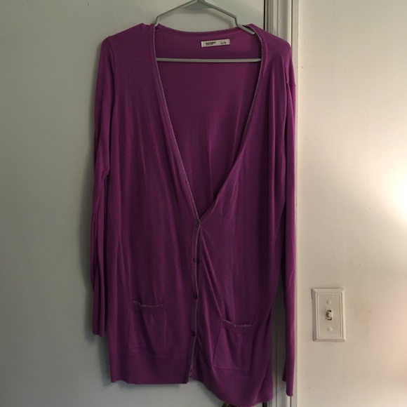 Old navy dark pink with silver trim cardigan