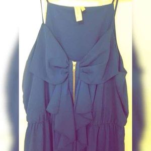 Blue Bow Front Dress