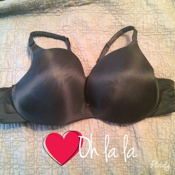 Sexy black satin bra