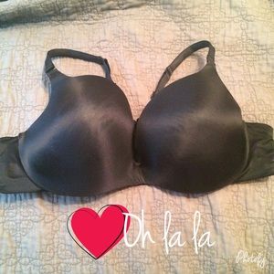 Sexy black satin bra