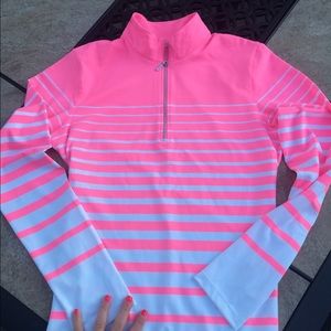 NWOT Lady Hagen Pink and White Golf Half Zip