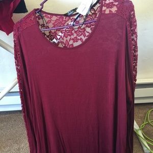 Forever 21 lace detail top