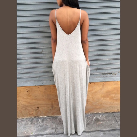 💥final Price💥Heather Gray Loose-Fit Pocket Maxi - Picture 2 of 2