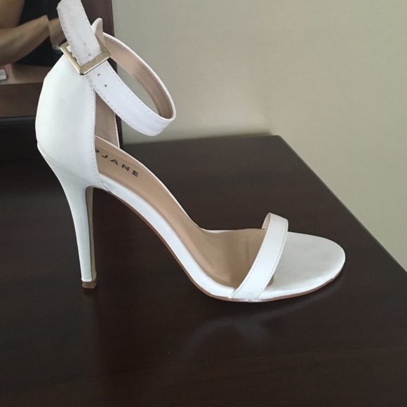 White heels one strap